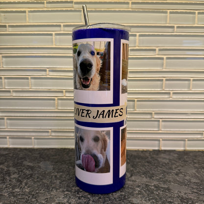 Personalized Multi-Photo Tumbler 20oz | Choose Any Color - Hot/Cold Drinks