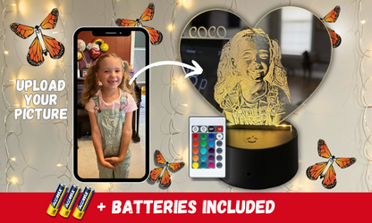 LED HOLOGRAM | PERSONALIZED | EXPLODING BUTTERFLIES