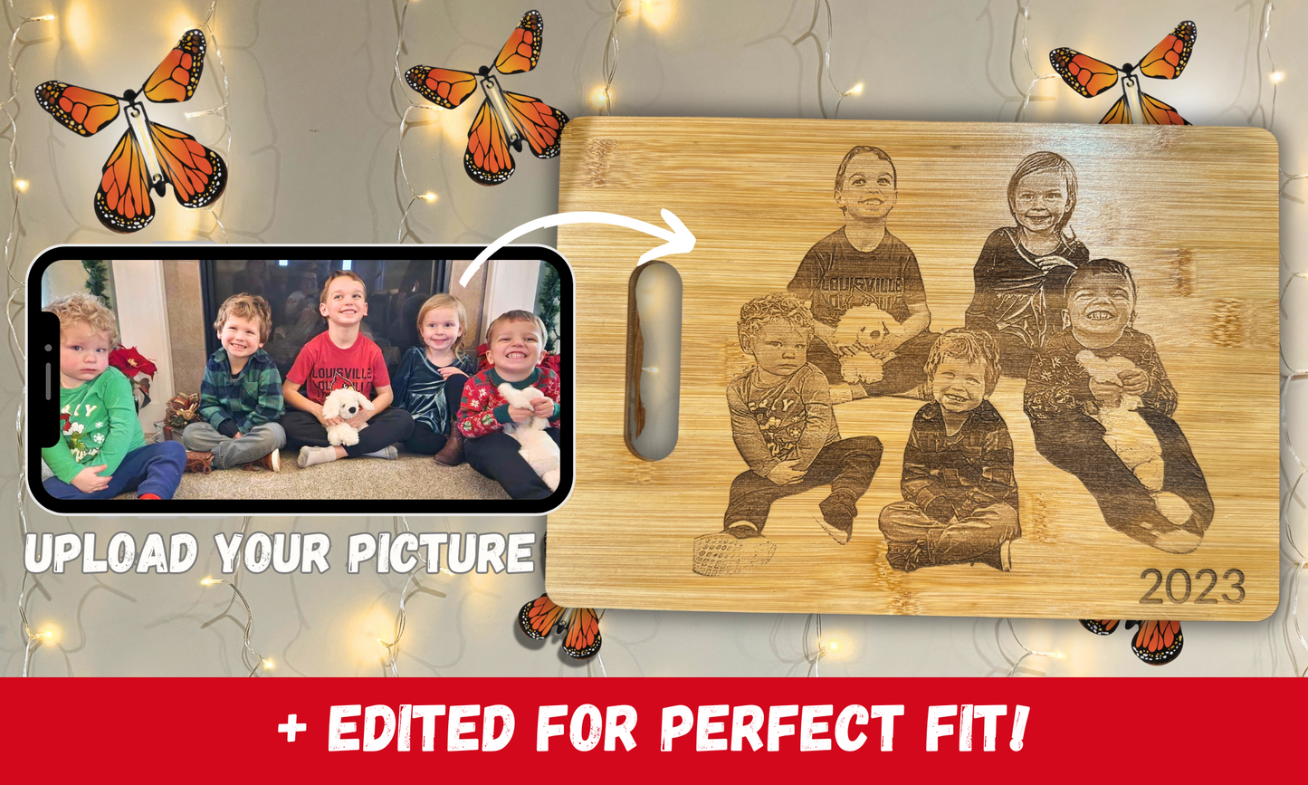 CUTTING BOARD | PERSONALIZED | EXPLODING BUTTERFLIES