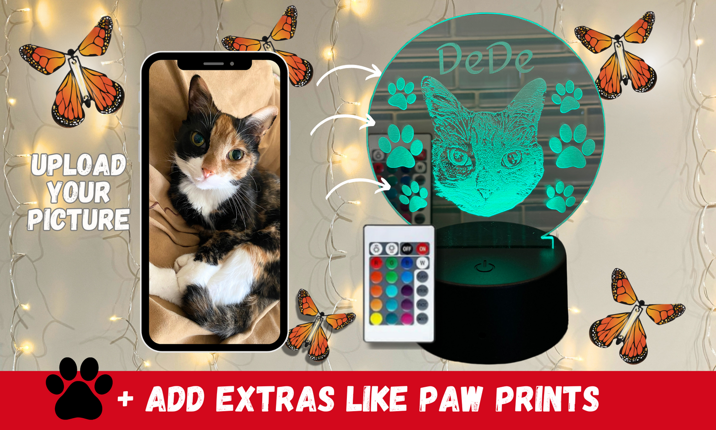 LED HOLOGRAM | PERSONALIZED | EXPLODING BUTTERFLIES