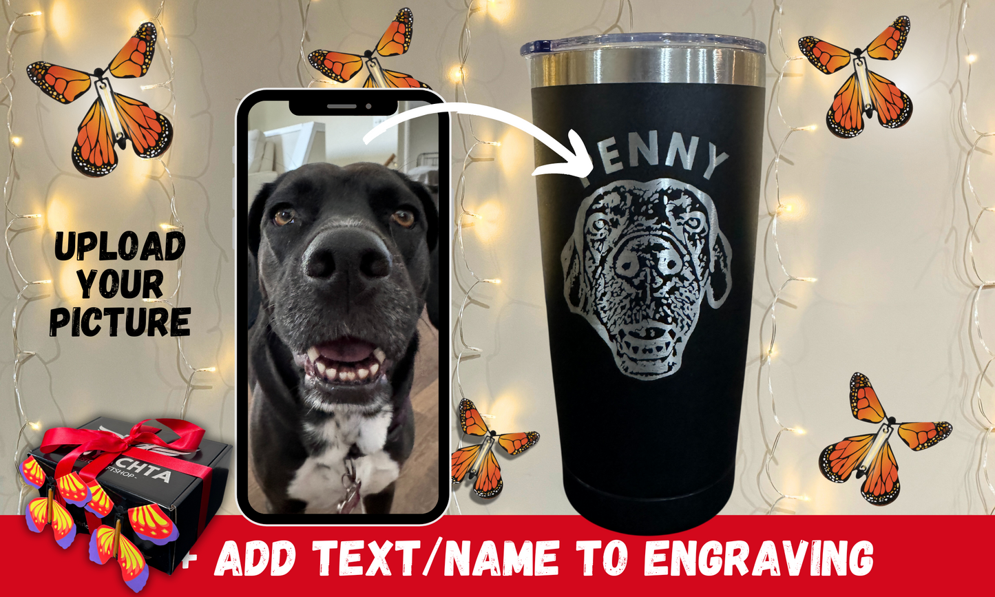 ENGRAVED TUMBLER | PERSONALIZED | EXPLODING BUTTERFLIES