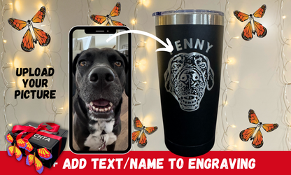 ENGRAVED TUMBLER | PERSONALIZED | EXPLODING BUTTERFLIES