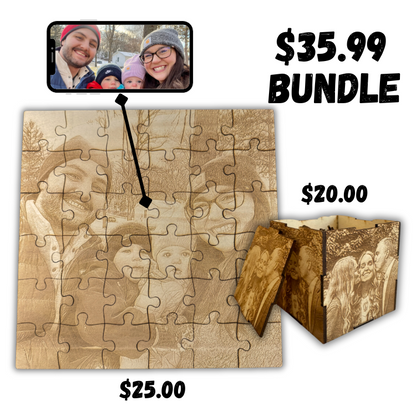 Personalized Puzzle Bundle (Puzzle + Picture Box)