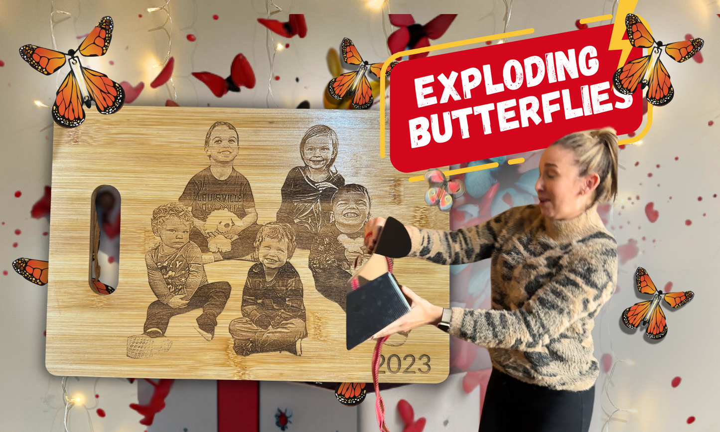 Exploding Butterflies Cutting Board