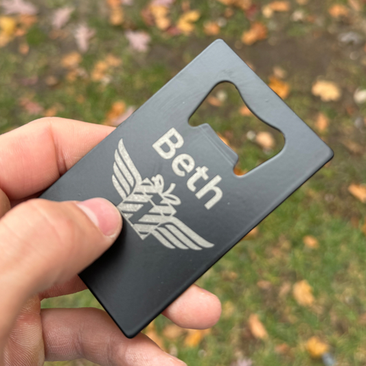 Personalized Bottle Opener Card "Your Name"