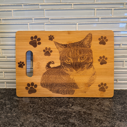 Personalized Cat Cutting Board