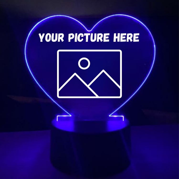 Personalized Heart LED Hologram