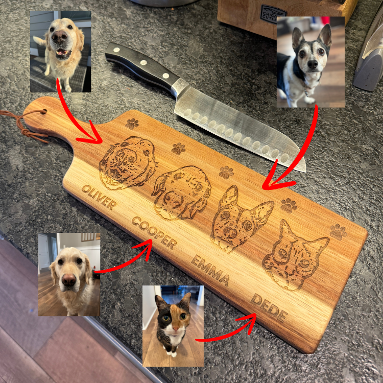 Personalized Mini Dog Charcuterie Board Photo