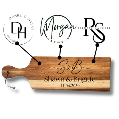 Personalized Wedding Mini Charcuterie Board