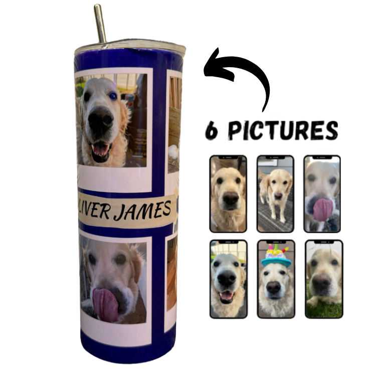 Personalized Multi-Photo Tumbler 20oz | Choose Any Color - Hot/Cold Drinks