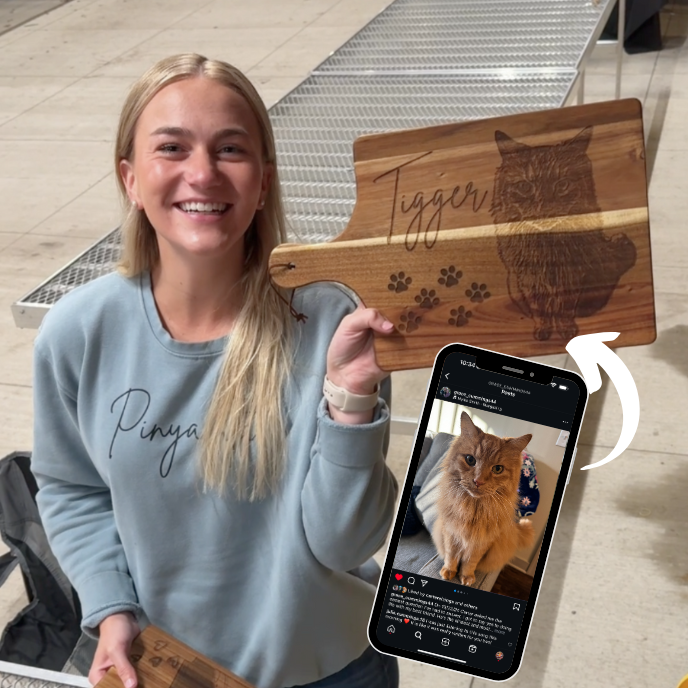 Personalized Cat Charcuterie Board