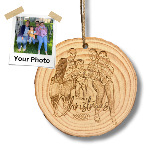 Custom Photo Ornament Family